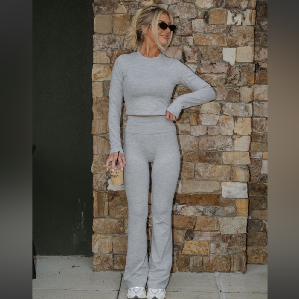 These three active fold over flare leggings